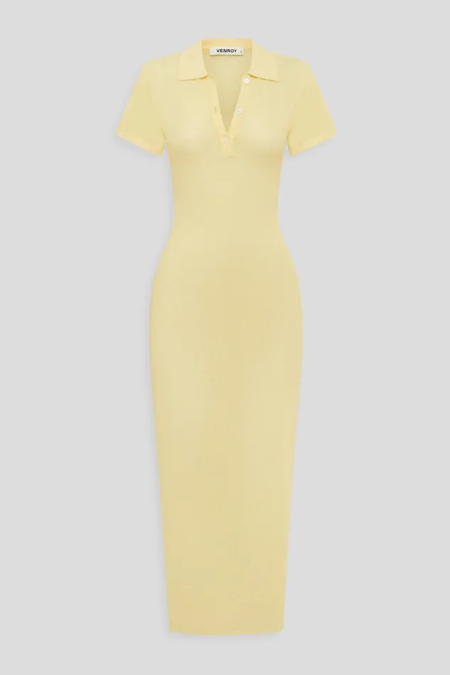 Woman Venroy Knitwear Slinky Knitted Polo Dress