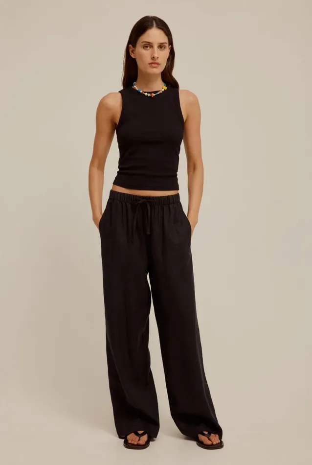 Woman Venroy Pants Wide Leg Linen Pant