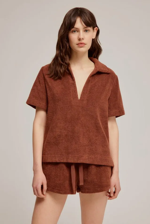 Woman Venroy Shorts Woven Terry Lounge Short