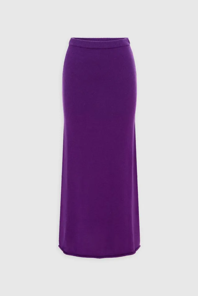 Woman Venroy Skirts Wool Cashmere Midi Skirt