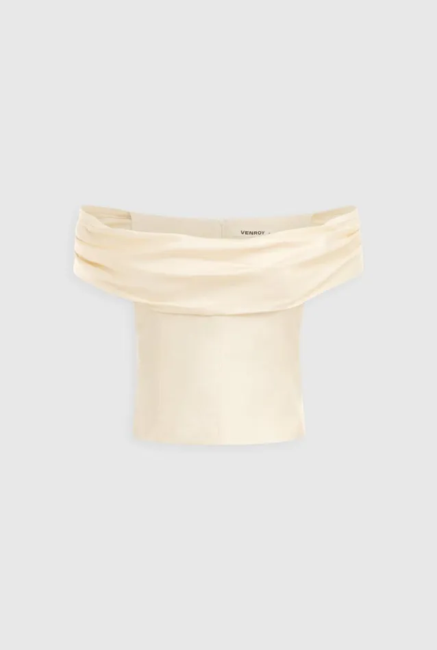 Woman Venroy Tops Silk Cowl Neck Bodice
