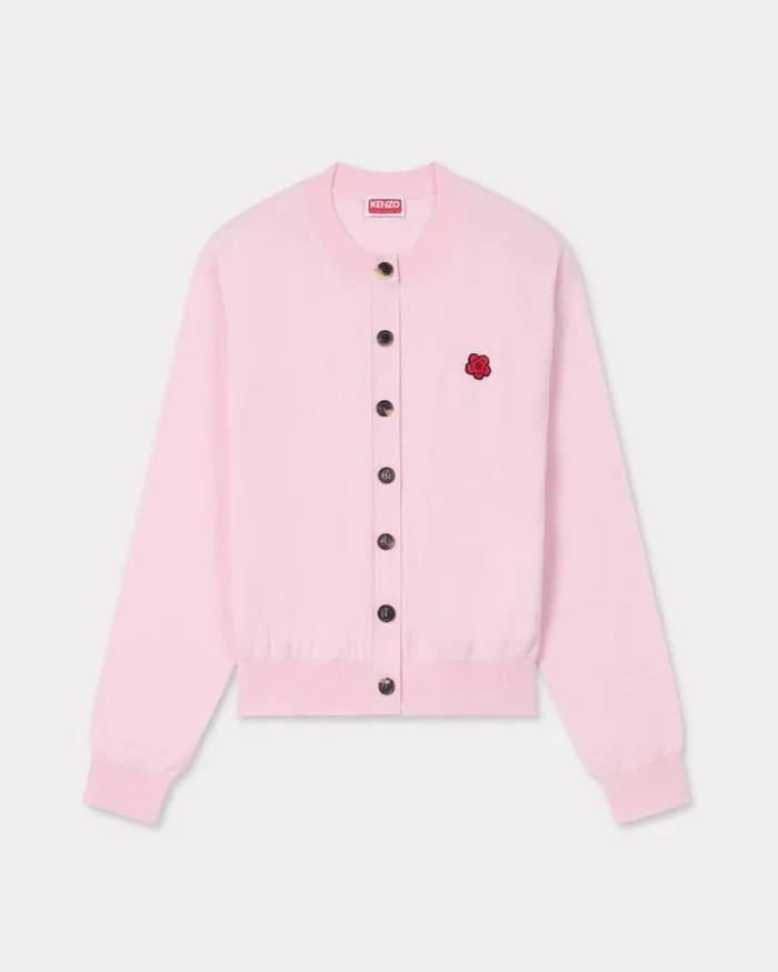 Women 039Boke Flower039 Embroidered Crewneck Cardigan In Wool Faded Pink Kenzo Sweaters And Cardigans Women 039Boke Flower039 Embroidered Crewneck Cardigan In Wool Faded Pink Kenzo Sweaters And Cardigans
