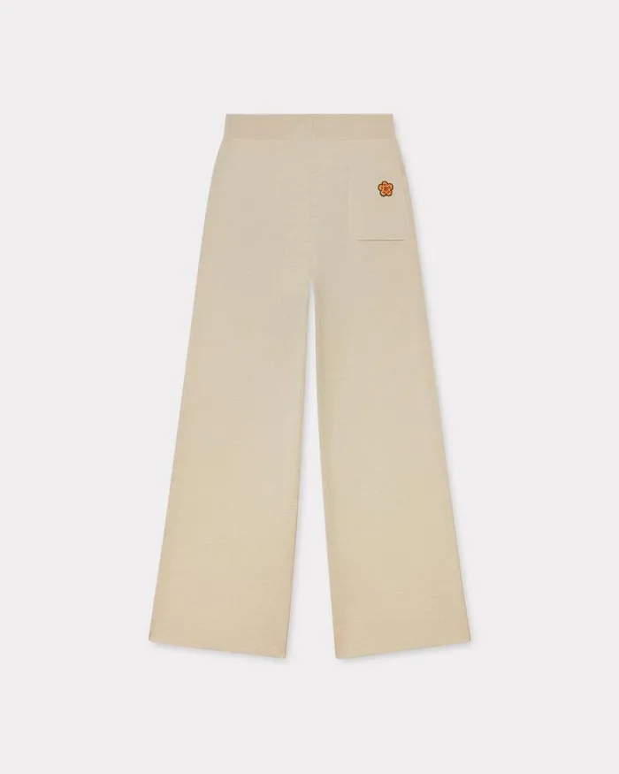 Women 039Boke Flower039 Embroidered Pants In Wool Beige Kenzo Pants And Shorts