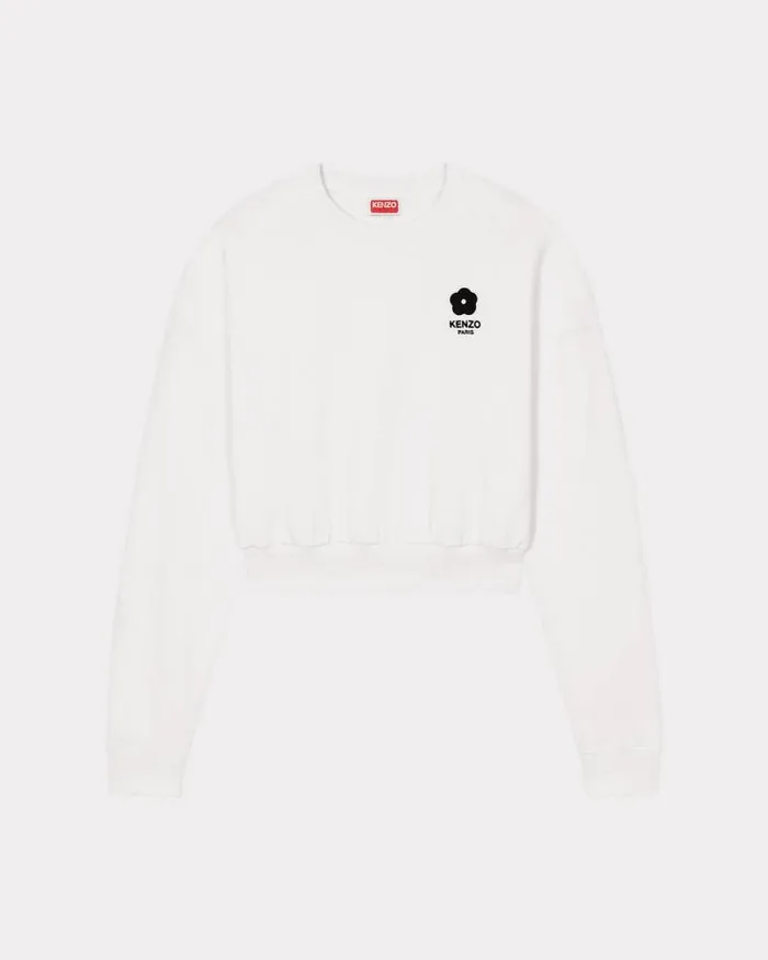 Women 039Boke Flower 20039 Embroidered Cropped Sweatshirt White Kenzo Sweatshirts And Hoodies Women 039Boke Flower 20039 Embroidered Cropped Sweatshirt White Kenzo Sweatshirts And Hoodies
