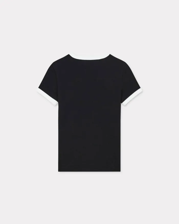 Women 039Boke Flower 20039 Embroidered Tshirt Black Kenzo Tshirts And Polos