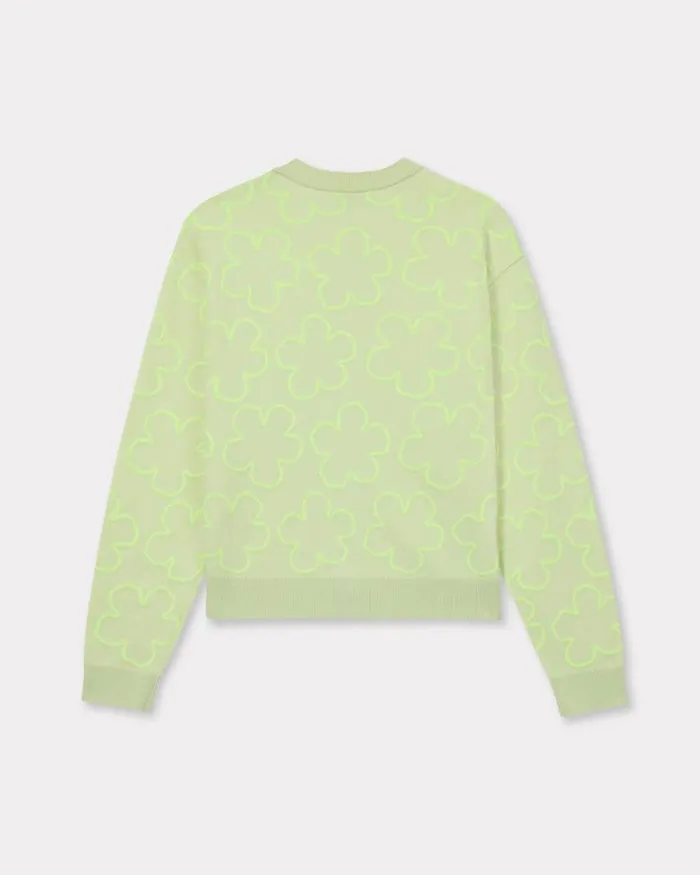 Women 039Hana Dots039 Embroidered Cardigan In Wool Cotton And Viscose Lemon Kenzo Sweaters And Cardigans