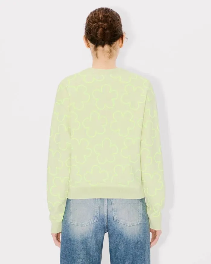 Women 039Hana Dots039 Embroidered Cardigan In Wool Cotton And Viscose Lemon Kenzo Sweaters And Cardigans