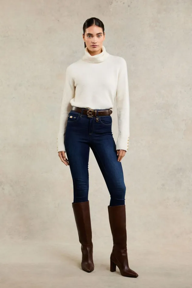 Women 5 Pocket Jodhpur Jean Dark Indigo Holland Cooper Jeans Women 5 Pocket Jodhpur Jean Dark Indigo Holland Cooper Jeans