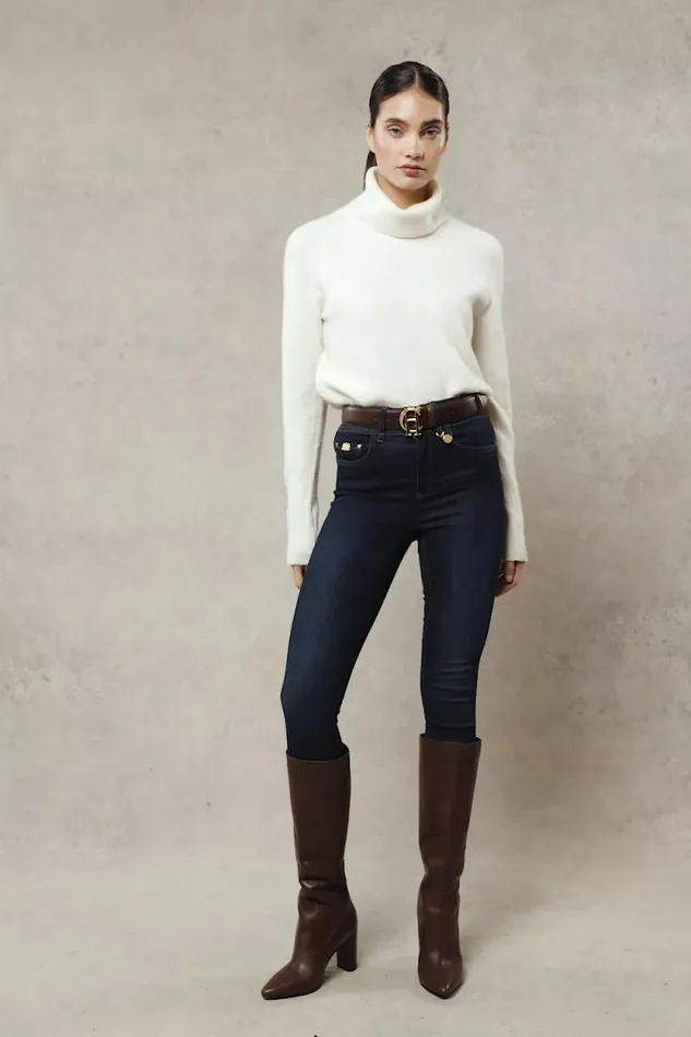 Women 5 Pocket Jodhpur Jean Dark Indigo Holland Cooper Jeans Women 5 Pocket Jodhpur Jean Dark Indigo Holland Cooper Jeans