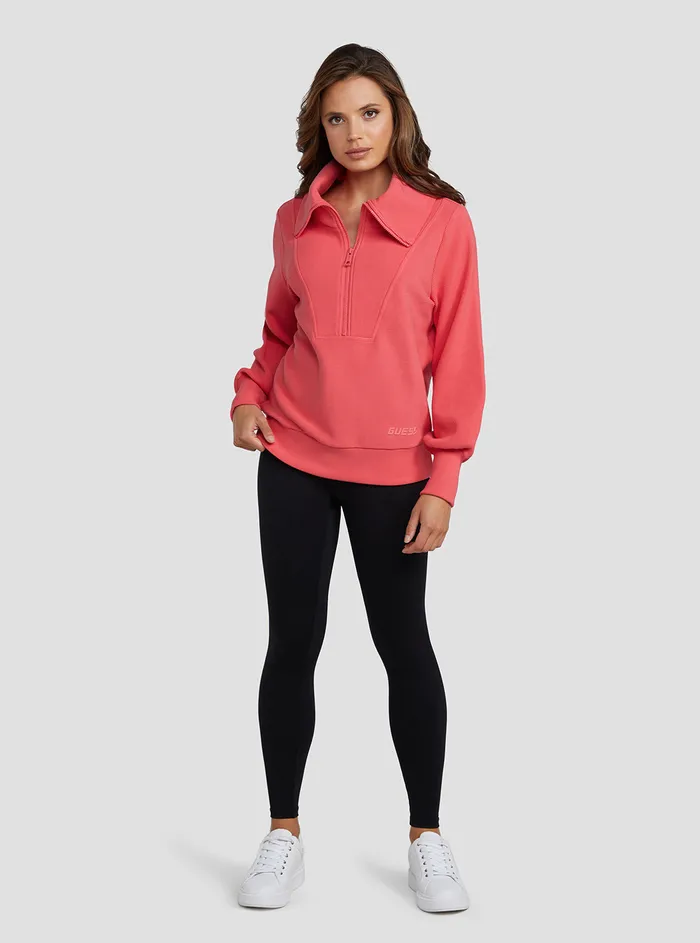 Women Activewear GUESS Pink Deena Active Zip Jumper