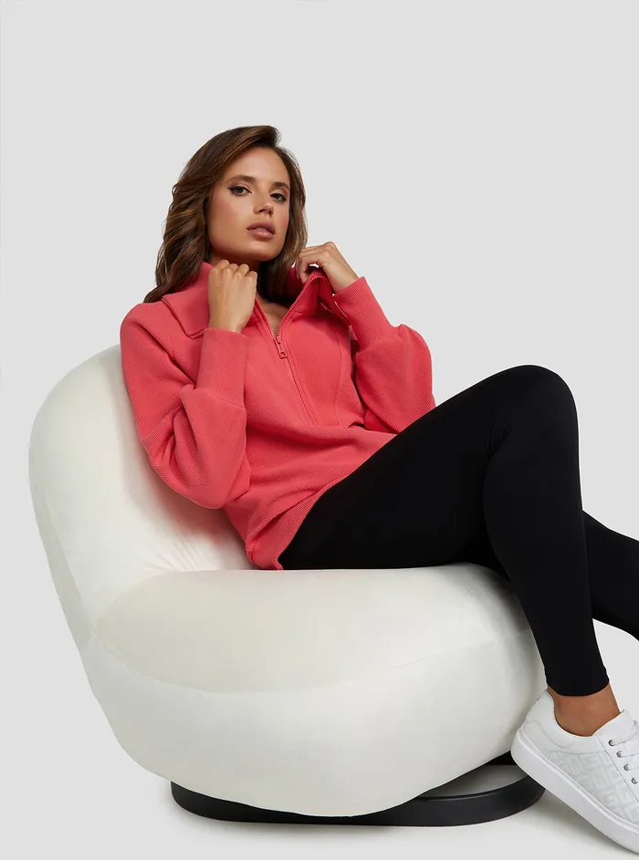 Women Activewear GUESS Pink Deena Active Zip Jumper