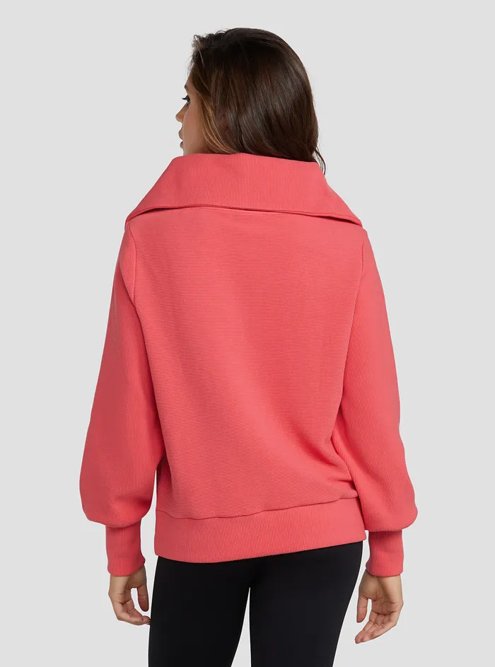 Women Activewear GUESS Pink Deena Active Zip Jumper