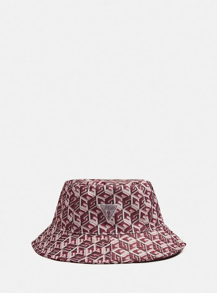 Women Activewear GUESS Red G Cube Daria Bucket Hat