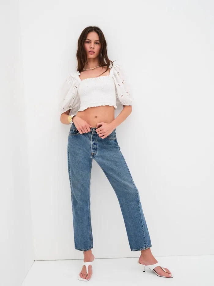 Women Addison Blouse White For Love and Lemons Tops Women Addison Blouse White For Love and Lemons Tops