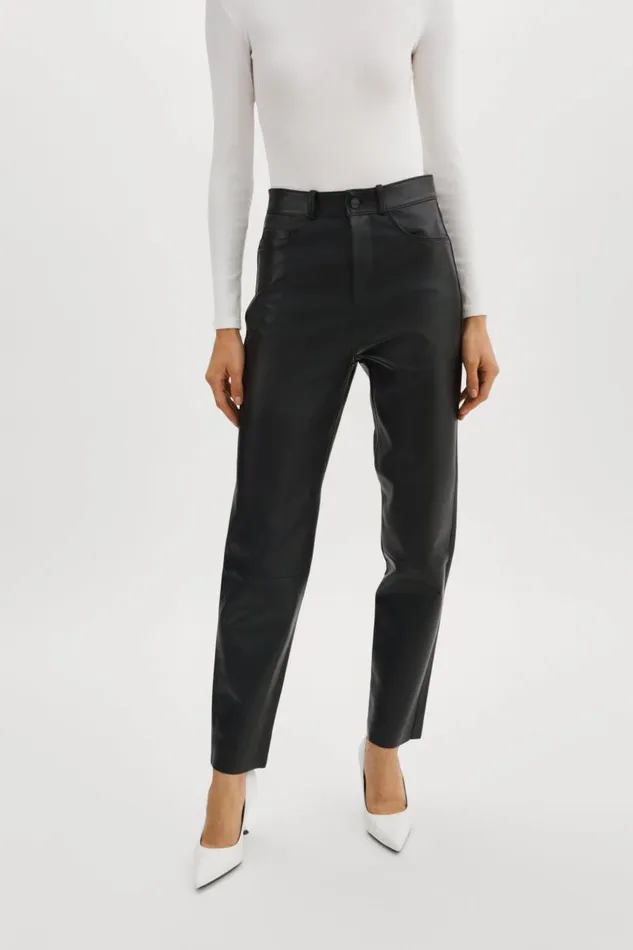 Women ADELINE Leather Jeans Black LAMARQUE Pants and Shorts Women ADELINE Leather Jeans Black LAMARQUE Pants and Shorts