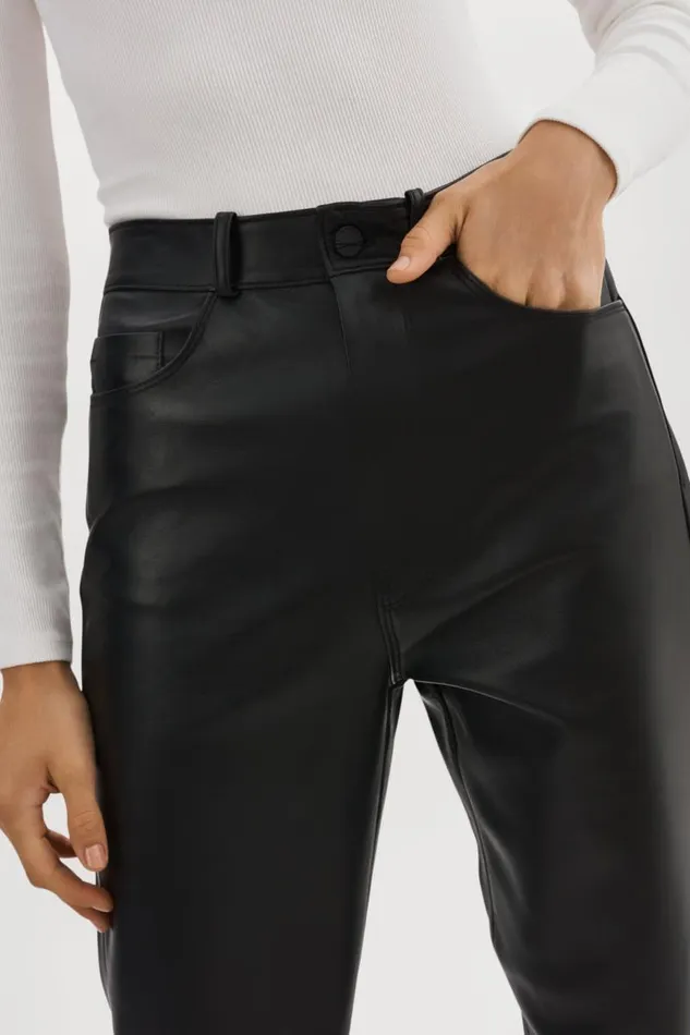 Women ADELINE Leather Jeans Black LAMARQUE Pants and Shorts Women ADELINE Leather Jeans Black LAMARQUE Pants and Shorts