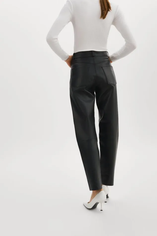 Women ADELINE Leather Jeans Black LAMARQUE Pants and Shorts Women ADELINE Leather Jeans Black LAMARQUE Pants and Shorts