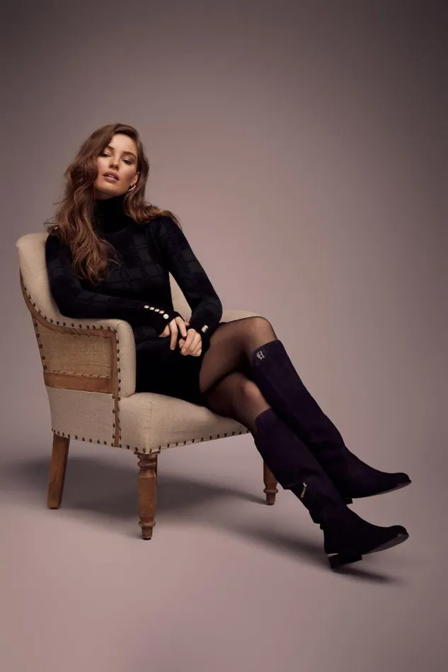 Women Albany Knee Boot Black Holland Cooper Boots Women Albany Knee Boot Black Holland Cooper Boots