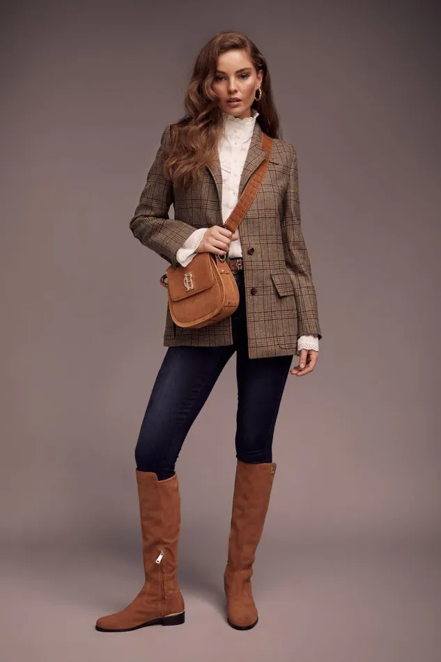 Women Albany Knee Boot Tan Suede Holland Cooper Boots