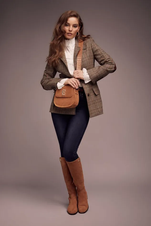 Women Albany Knee Boot Tan Suede Holland Cooper Boots