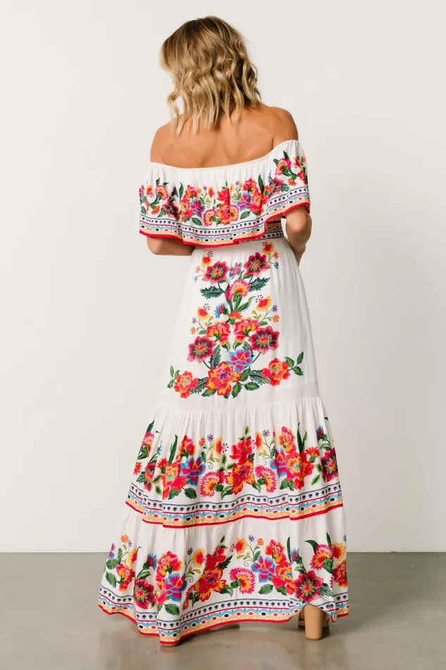 Women Alejandra Maxi Dress Ivory Multi Floral Baltic Born Maxi Dresses