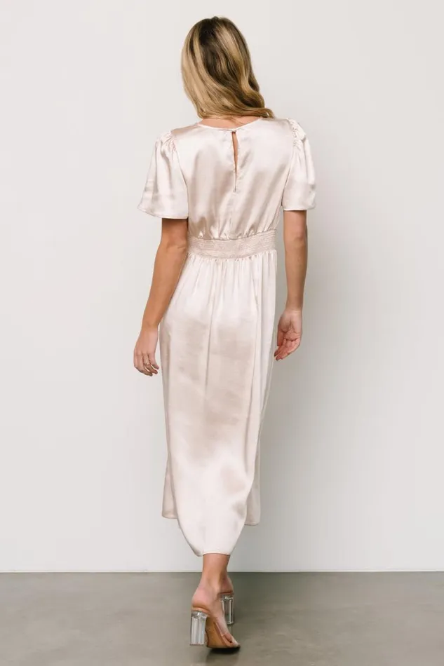 Women Allie Satin Dress Champagne Baltic Born Midi Dresses Women Allie Satin Dress Champagne Baltic Born Midi Dresses