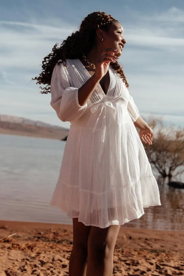 Women Amelia Boho Mini Dress Off White Baltic Born Short Dresses Women Amelia Boho Mini Dress Off White Baltic Born Short Dresses