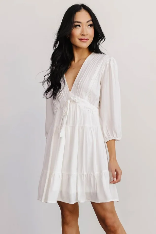 Women Amelia Boho Mini Dress Off White Baltic Born Short Dresses Women Amelia Boho Mini Dress Off White Baltic Born Short Dresses