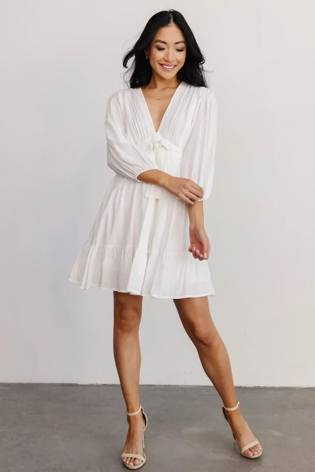 Women Amelia Boho Mini Dress Off White Baltic Born Short Dresses Women Amelia Boho Mini Dress Off White Baltic Born Short Dresses
