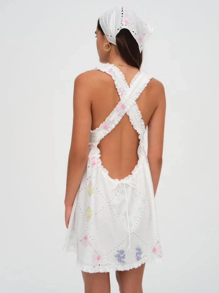 Women Andrea Embroidered Mini Dress White For Love and Lemons Dresses Women Andrea Embroidered Mini Dress White For Love and Lemons Dresses