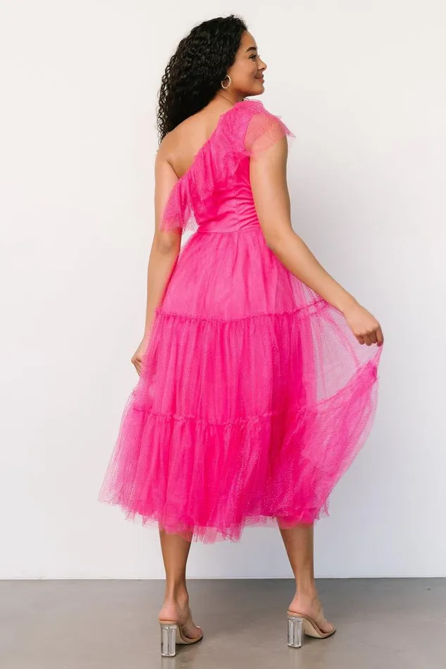 Women Anessa Tulle Dress Fuchsia Baltic Born Embellished and Sequined