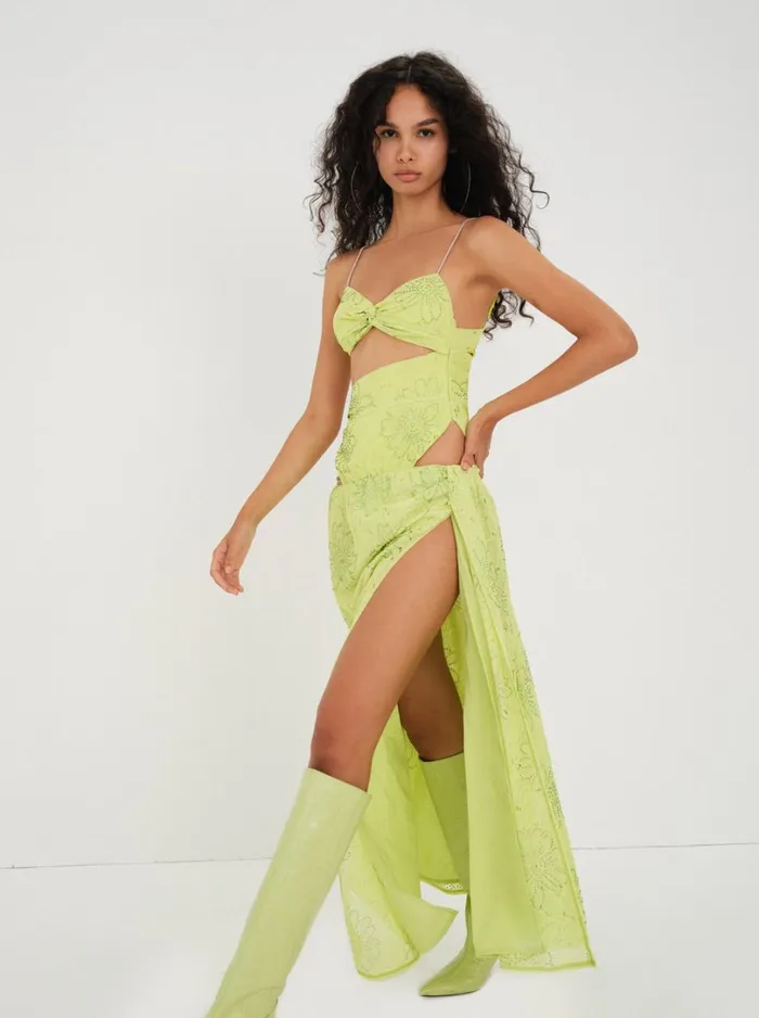 Women Anna Maxi Dress Green For Love and Lemons Dresses
