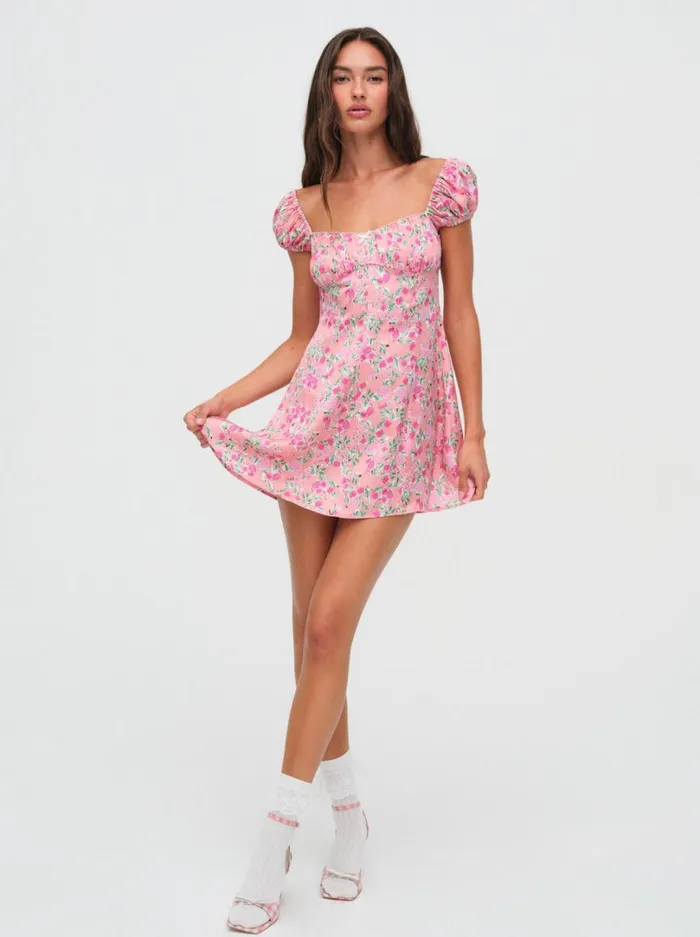 Women Antonia Mini Dress Pink For Love and Lemons Dresses