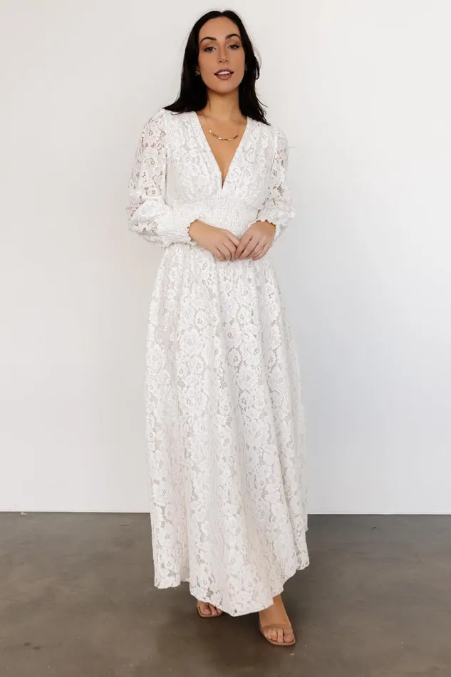 Women Aphrodite Lace Maxi Dress Off White Baltic Born Maxi Dresses