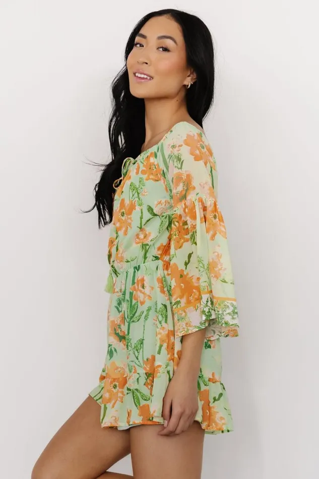 Women Arnav Romper Sage Floral Baltic Born Jumpsuits and Rompers