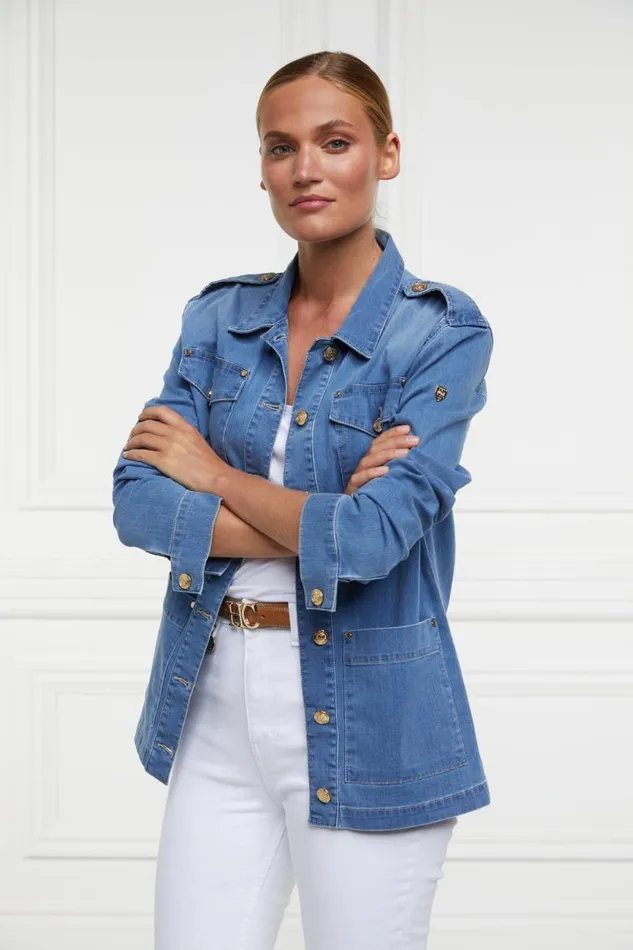 Women Artillery Jacket Denim Holland Cooper Jackets