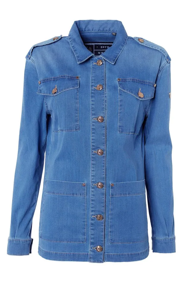 Women Artillery Jacket Denim Holland Cooper Jackets