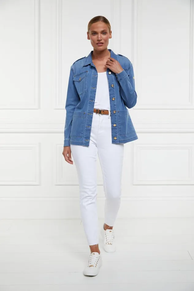 Women Artillery Jacket Denim Holland Cooper Jackets