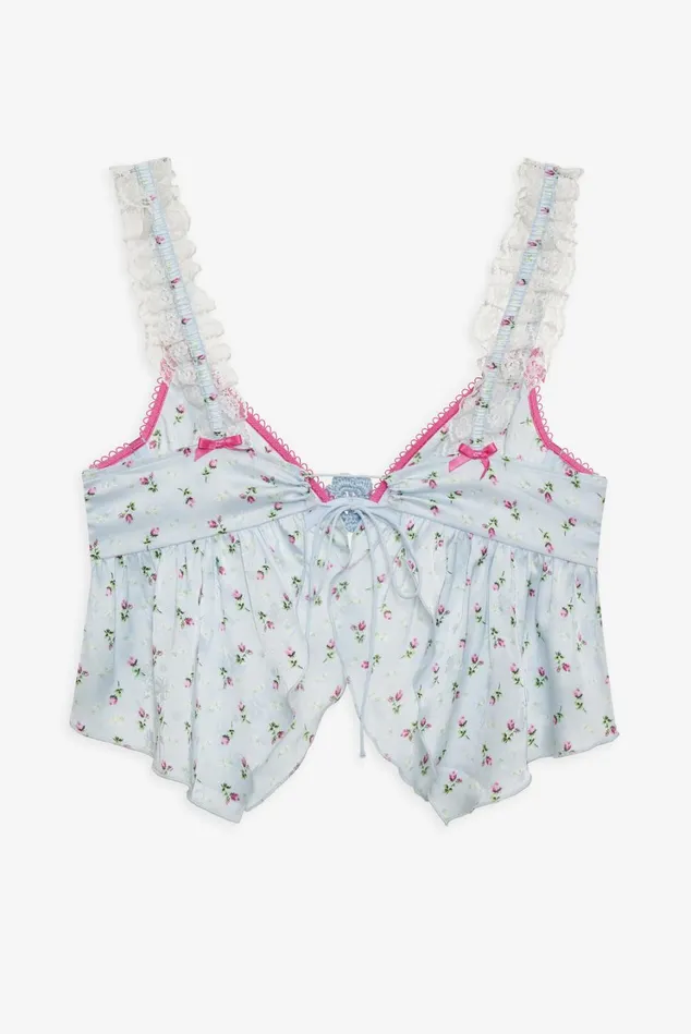 Women Aurelia Sleep Top Blue For Love and Lemons Lingerie