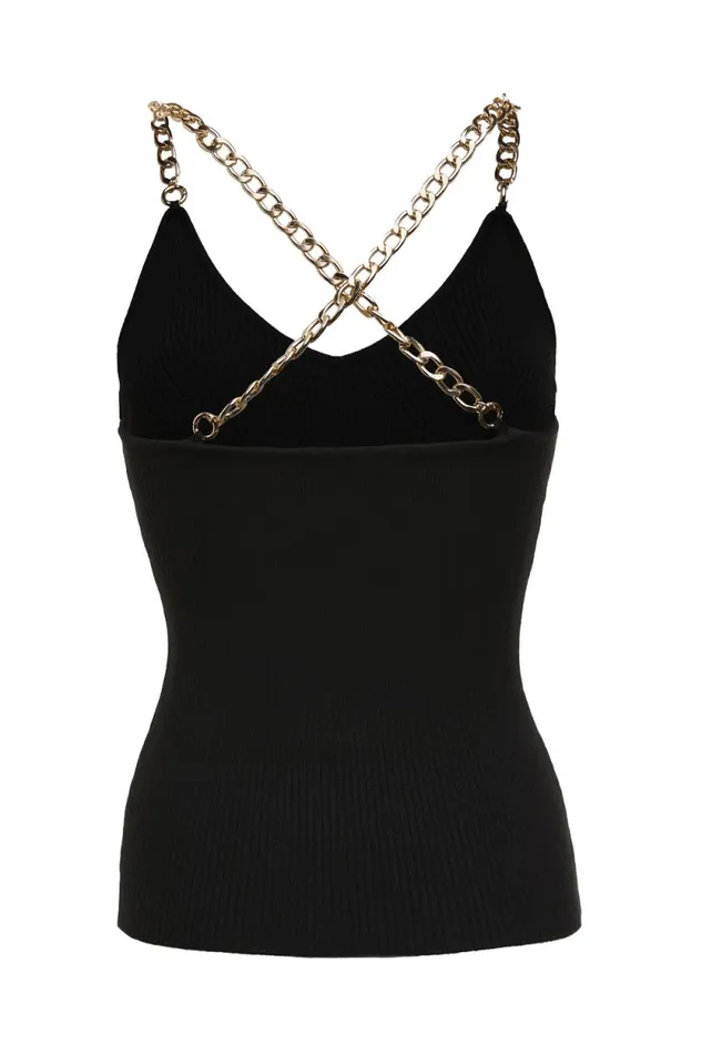 Women Aurora Cami Top Black Holland Cooper Tops