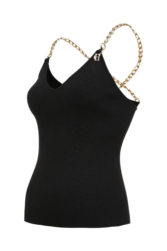 Women Aurora Cami Top Black Holland Cooper Tops