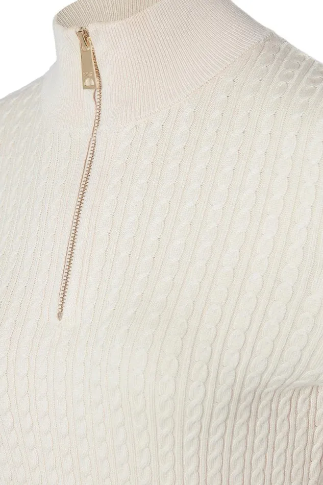 Women Ava Quarter Zip Knit Almond Holland Cooper Knitwear Women Ava Quarter Zip Knit Almond Holland Cooper Knitwear