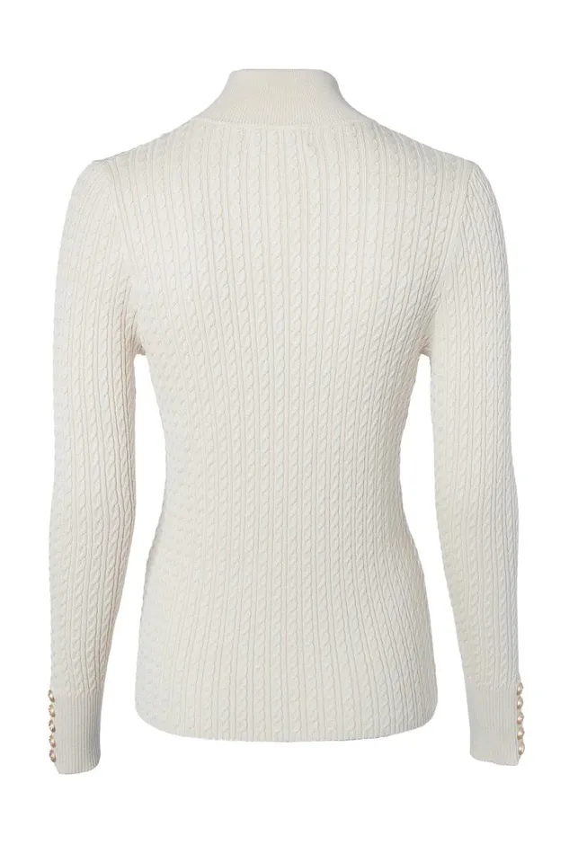 Women Ava Quarter Zip Knit Almond Holland Cooper Knitwear Women Ava Quarter Zip Knit Almond Holland Cooper Knitwear