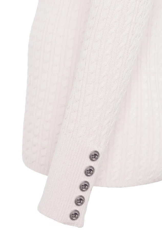 Women Ava Quarter Zip Knit Soft Pink Holland Cooper Knitwear