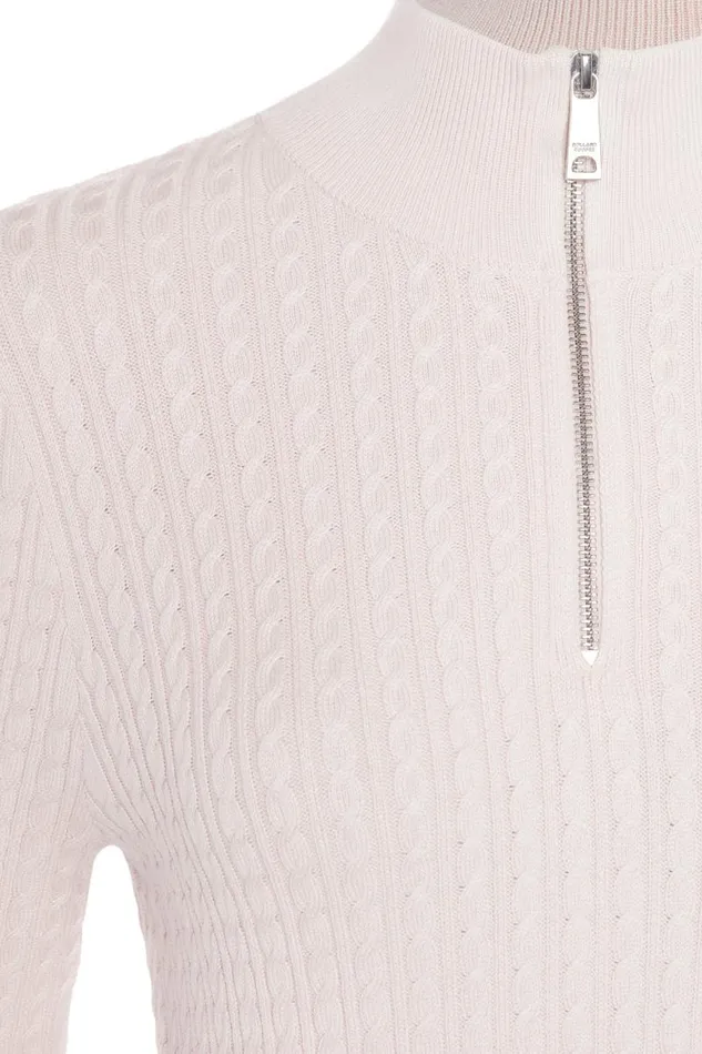 Women Ava Quarter Zip Knit Soft Pink Holland Cooper Knitwear