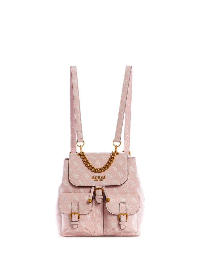 Women Backpacks GUESS Pink No Limit Logo Backpack