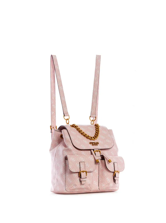 Women Backpacks GUESS Pink No Limit Logo Backpack Women Backpacks GUESS Pink No Limit Logo Backpack