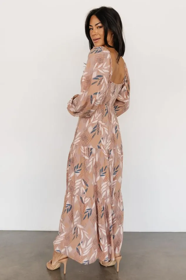 Women Barbara Maxi Dress Dusty Mauve Print Baltic Born Maxi Dresses Women Barbara Maxi Dress Dusty Mauve Print Baltic Born Maxi Dresses