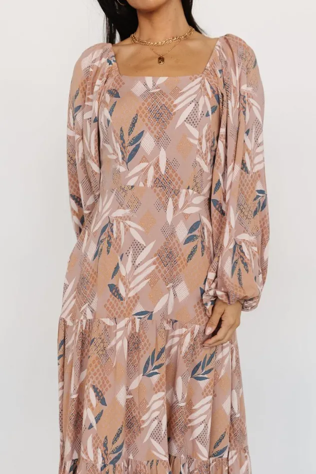 Women Barbara Maxi Dress Dusty Mauve Print Baltic Born Maxi Dresses Women Barbara Maxi Dress Dusty Mauve Print Baltic Born Maxi Dresses