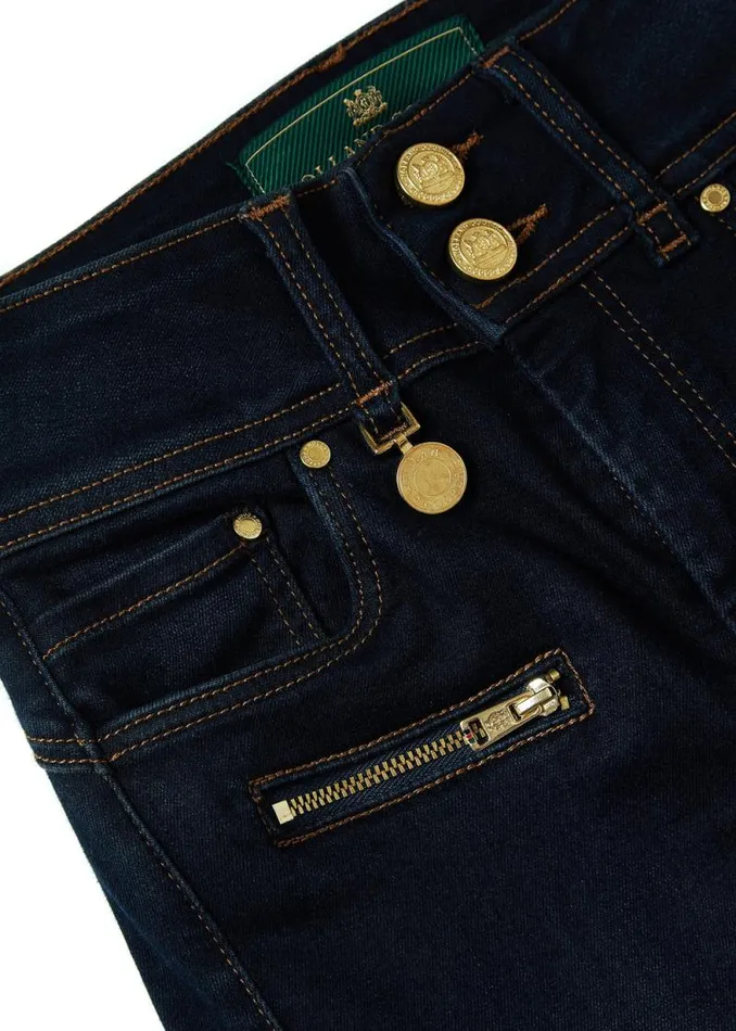 Women Biker Jean Deep Indigo Holland Cooper Jeans
